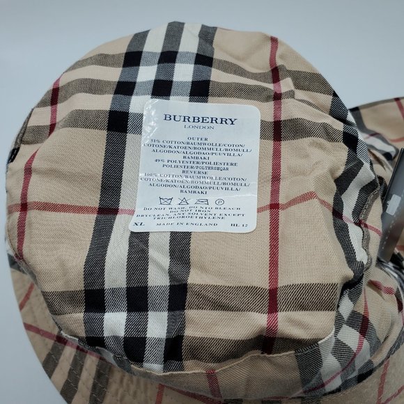 Burberry London Check reversible Bucket Hat (Beige) (UNISEX) main image 4